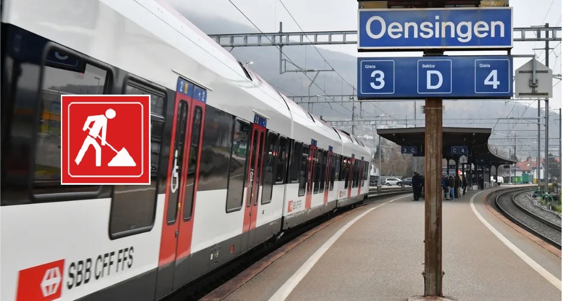 Bauarbeiten SBB: Zugsausfälle und geänderte Verkehrszeiten Montag, 27.10. bis Freitag 31.10. sowie Montag, 10.11. bis Freitag 15.11.2025