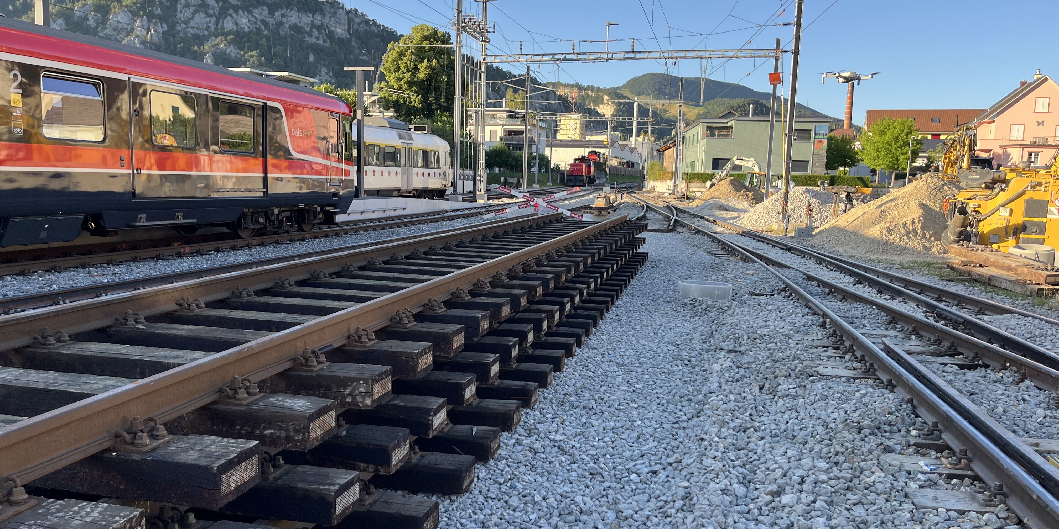 Bauarbeiten 24h durchgehend ab Do 2. bis So 5. Juli 2026 am Bahnhof Balsthal 