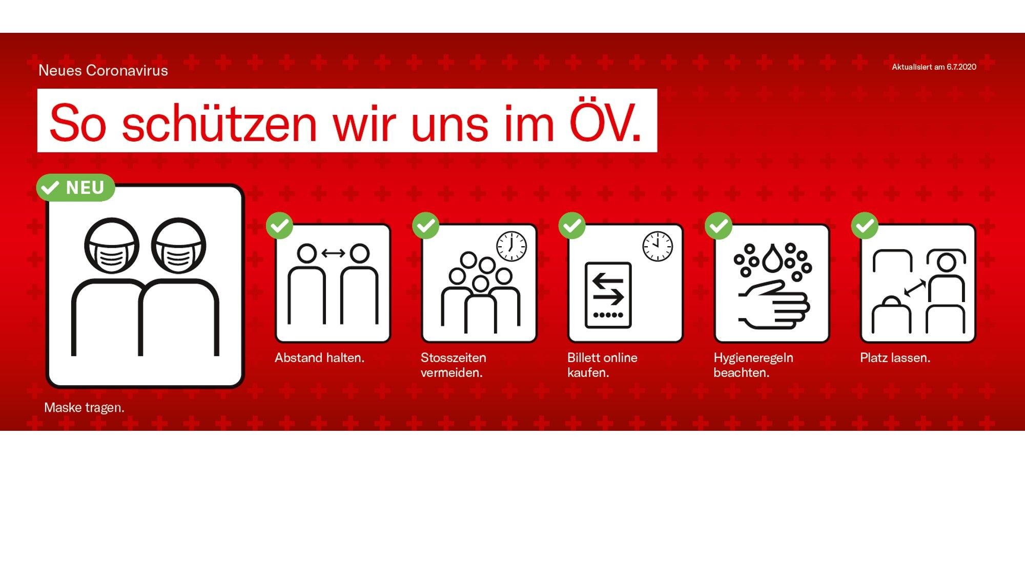 Coronavirus: Masken tragen, sich und Mitreisende schützen